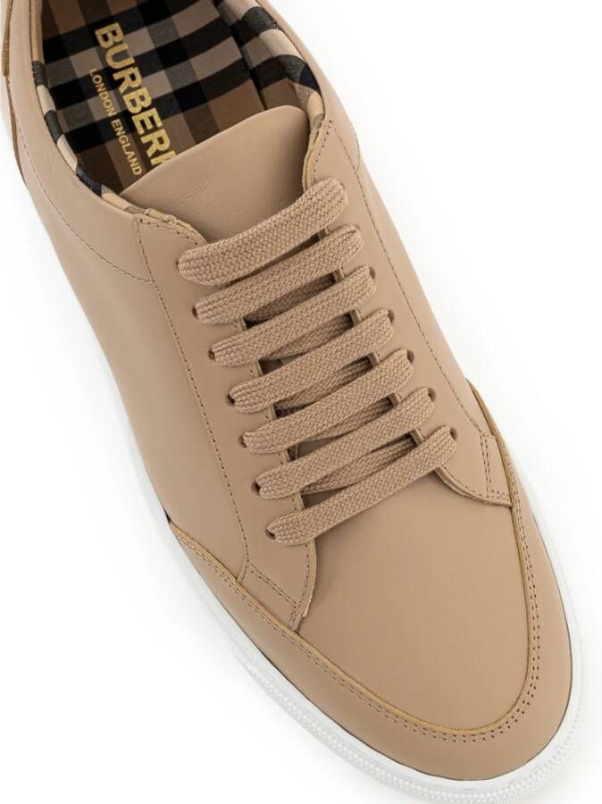 Burberry Beige Leren Sneaker Beige Dames