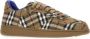 Burberry Geruit Patroon Veterschoenen Platte Zool Brown Heren - Thumbnail 5