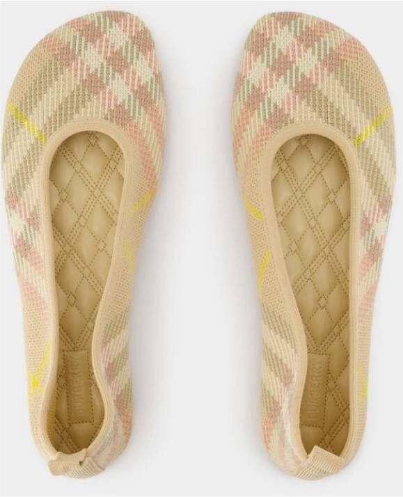 Burberry Check Ballerinas in Roze Nylon Pink Dames