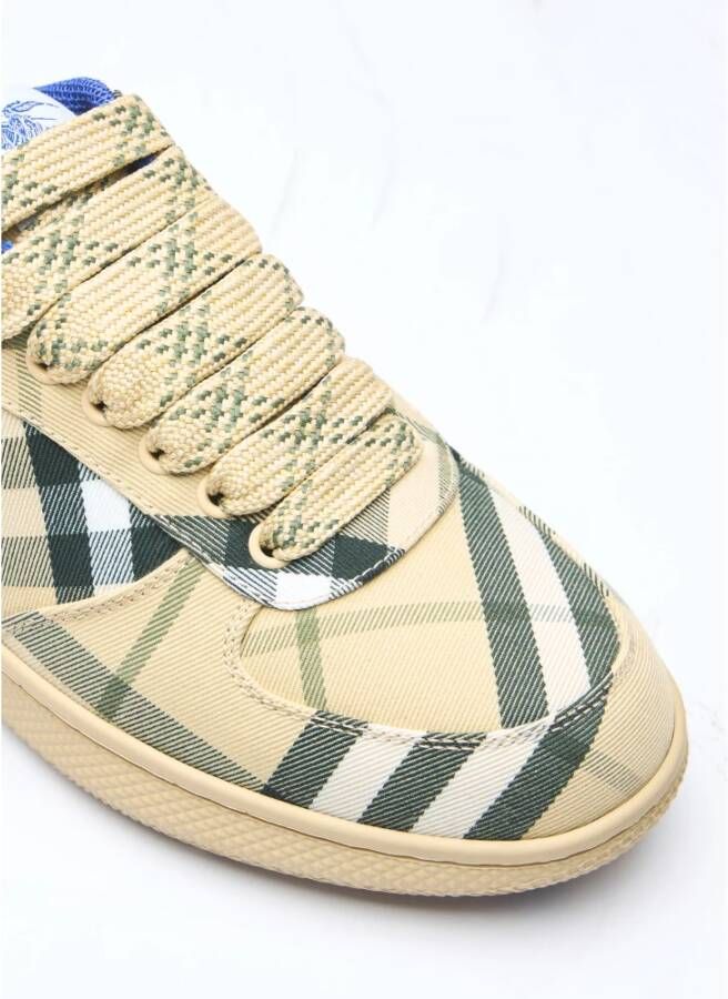 Burberry Check-Geweven Terras Sneakers Beige Dames