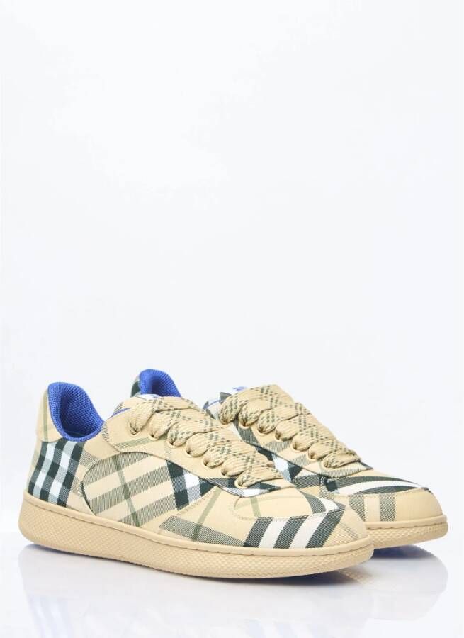 Burberry Check-Geweven Terras Sneakers Beige Dames