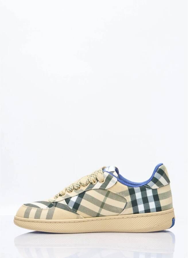 Burberry Check-Geweven Terras Sneakers Beige Dames