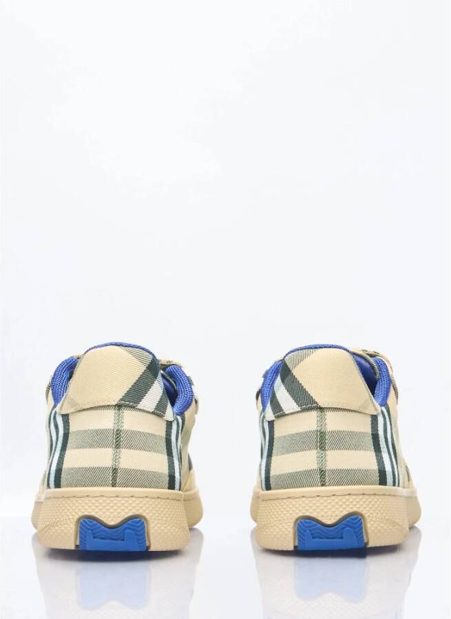 Burberry Check-Geweven Terras Sneakers Beige Dames