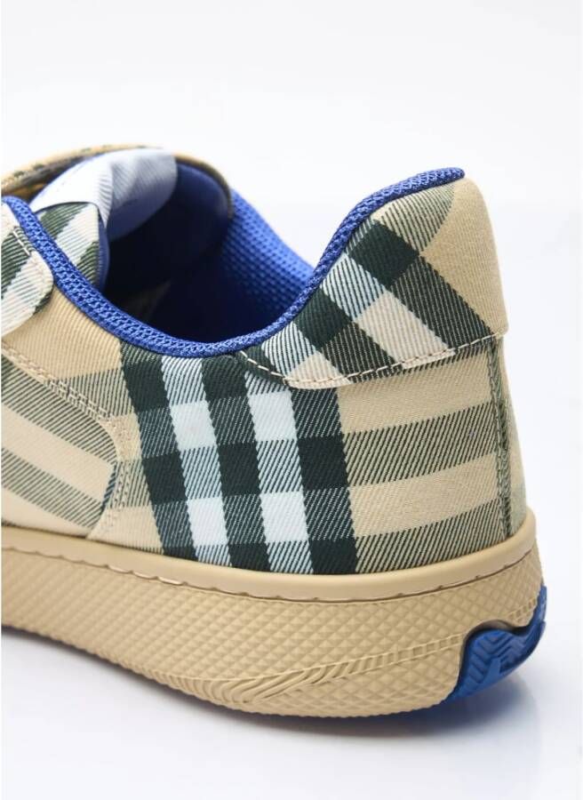 Burberry Check-Geweven Terras Sneakers Beige Dames