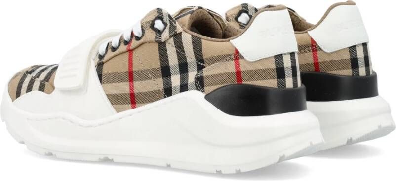 Burberry Check Sneakers Archief Beige Multicolor Heren