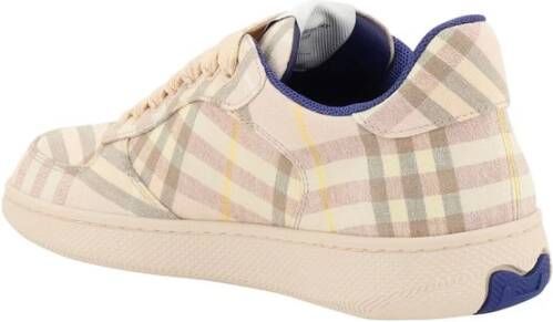 Burberry Check Sneakers met Ronde Neus Multicolor Dames