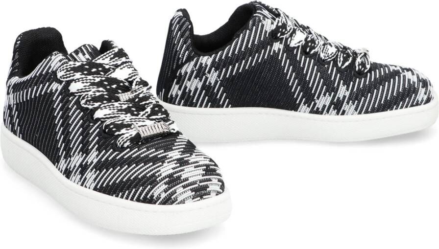 Burberry Checkmotief lage sneakers Black Heren