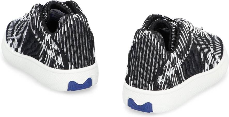 Burberry Checkmotief lage sneakers Black Heren