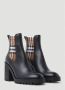 Burberry Slip-on Zwarte Laarzen met Check Inzetstukken Black Dames - Thumbnail 9