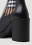 Burberry Slip-on Zwarte Laarzen met Check Inzetstukken Black Dames - Thumbnail 12