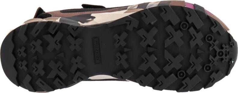 Burberry Stijlvolle Canvas Platte Sandalen voor Mannen Bruin Heren