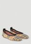 Burberry Gebreide Ballerina Flats met Ruitmotief Beige Dames - Thumbnail 2