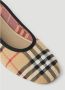 Burberry Gebreide Ballerina Flats met Ruitmotief Beige Dames - Thumbnail 5