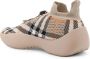 Burberry Gebreide sneakers met ruitmotief en trekkoord Beige - Thumbnail 3