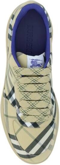 Burberry Gedrukte Sneakers met Check Patroon Multicolor Heren