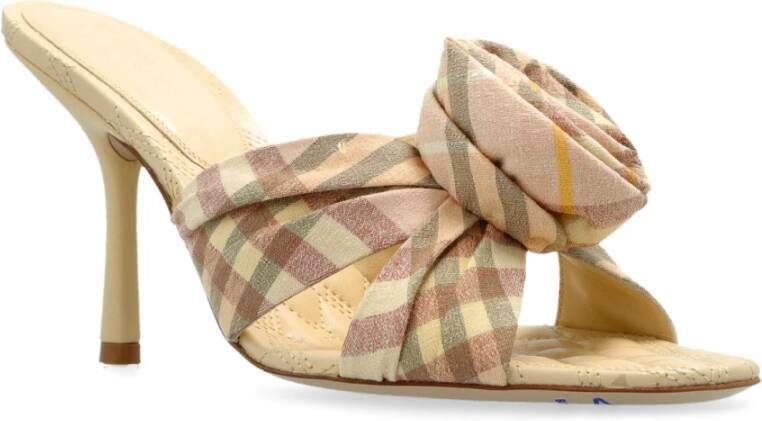 Burberry Gehakte pantoffels Mews Beige Dames