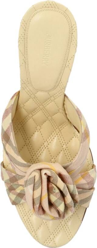 Burberry Gehakte pantoffels Mews Beige Dames