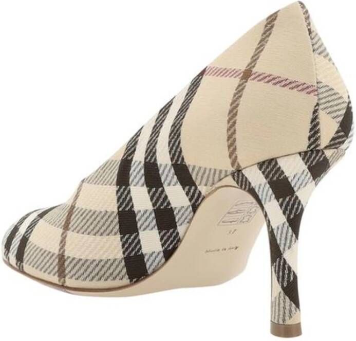 Burberry Geruite Baby Pumps met Stiletto Hak Multicolor Dames