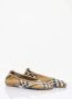 Burberry Geruite Gebreide Baby Ballerina's Schoenen Beige Dames - Thumbnail 5