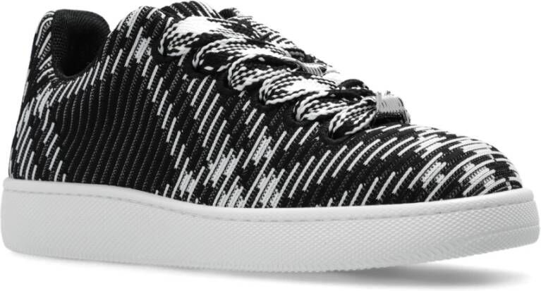 Burberry Geruite Gebreide Box sneakers Black Dames