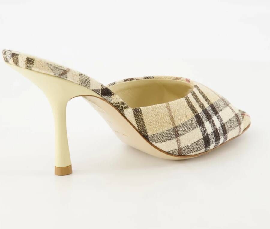 Burberry Geruite hakmuiltjes voor vrouwen Beige Dames