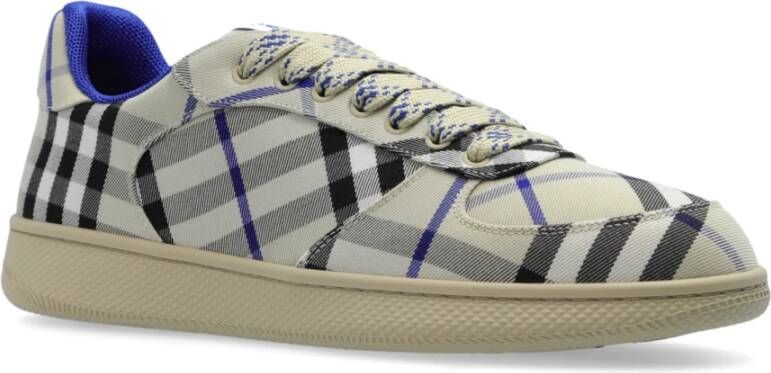 Burberry Geruite Sneakers Beige Heren