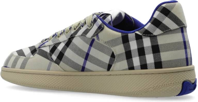 Burberry Geruite Sneakers Beige Heren