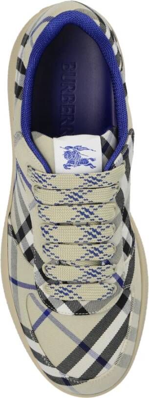 Burberry Geruite Sneakers Beige Heren