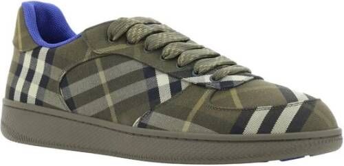 Burberry Geruite Sneakers met Vetersluiting Multicolor Heren