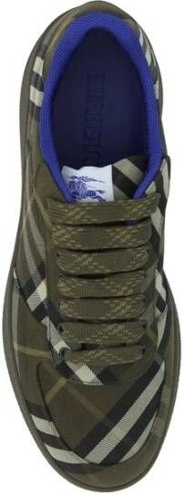 Burberry Geruite Sneakers met Vetersluiting Multicolor Heren