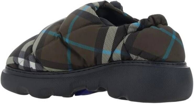 Burberry Gewatteerde Check Slip-On Platte Schoenen Multicolor Dames