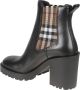 Burberry Slip-on Zwarte Laarzen met Check Inzetstukken Black Dames - Thumbnail 3