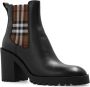 Burberry Slip-on Zwarte Laarzen met Check Inzetstukken Black Dames - Thumbnail 6