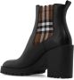 Burberry Slip-on Zwarte Laarzen met Check Inzetstukken Black Dames - Thumbnail 7