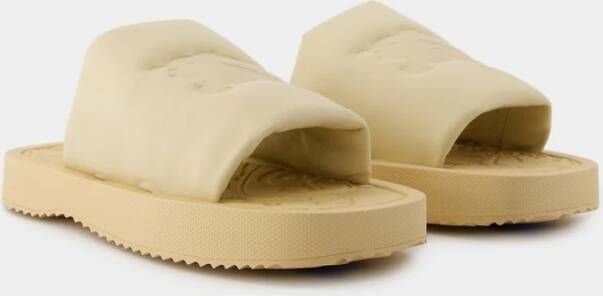 Burberry Knight Slab Sandalen Leer Beige Dames