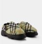 Burberry Gewatteerde Instap Platte Schoenen met Contrasterende Zool Multicolor Dames - Thumbnail 4