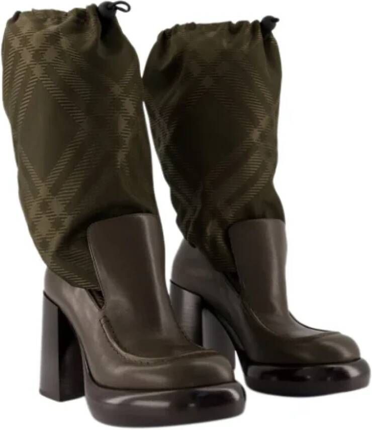 Burberry Leather boots Green Dames