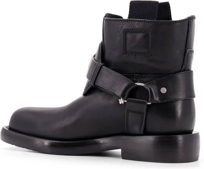 Burberry Leren laarzen met gesp Black Dames