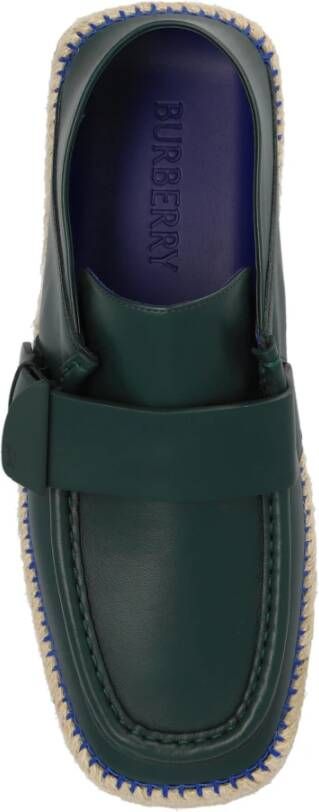 Burberry Leren schoenen Deck Low Green Heren