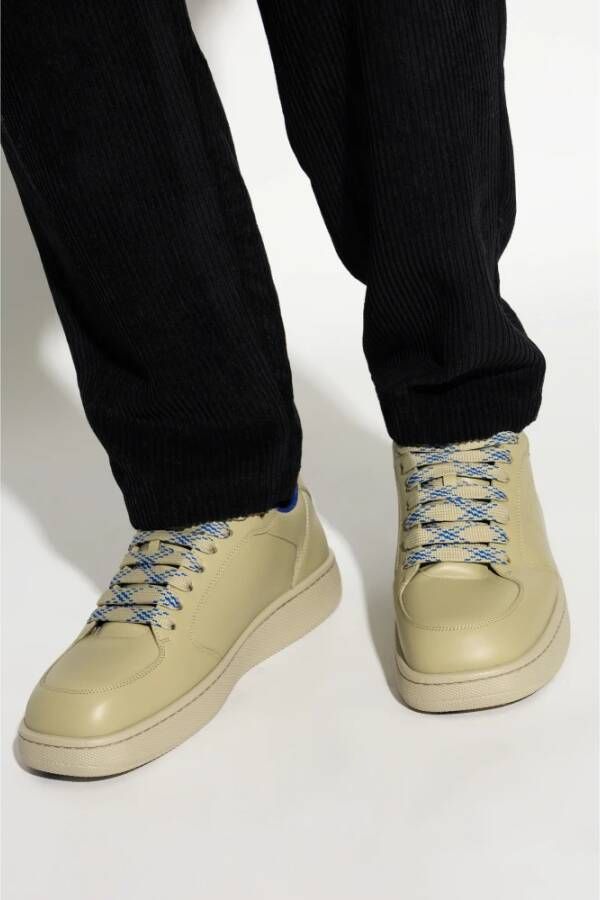 Burberry Leren sneakers Green Heren