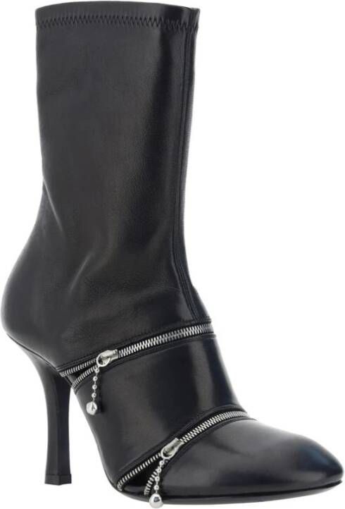 Burberry Peep-Toe High Heel Bootie Black Dames