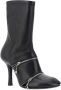 Burberry Peep Enkellaarzen met Ritsdetail Black Dames - Thumbnail 2