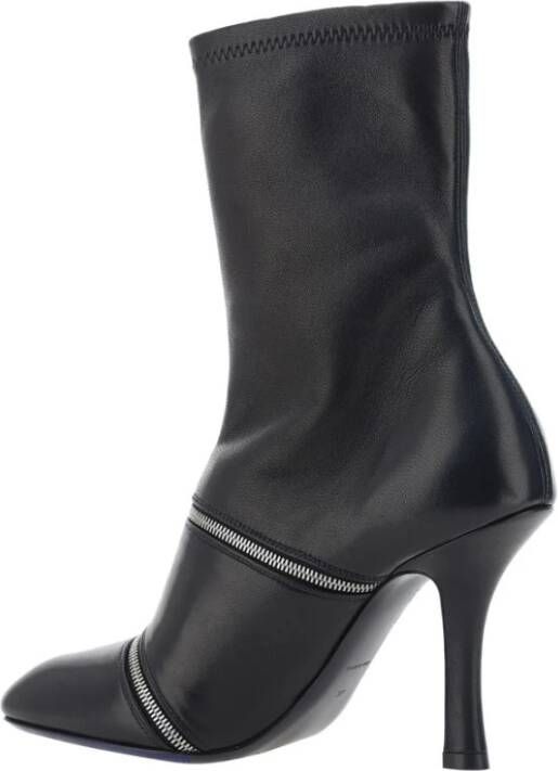 Burberry Peep-Toe High Heel Bootie Black Dames