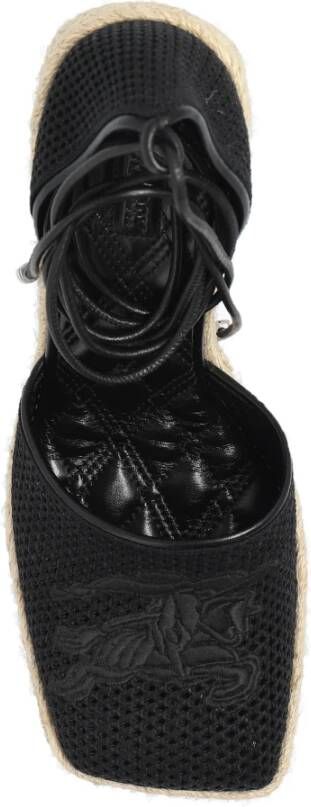 Burberry Plunge Wedge Espadrilles Black Dames