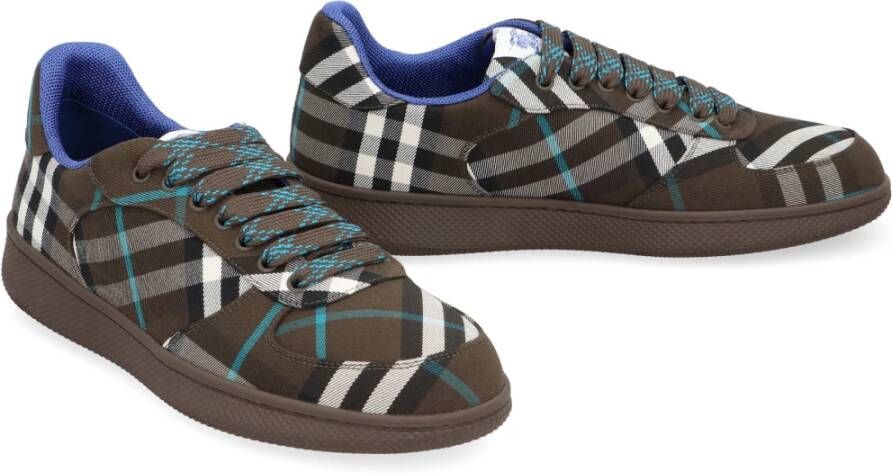 Burberry Ronde Neus Lage Sneakers Green Heren