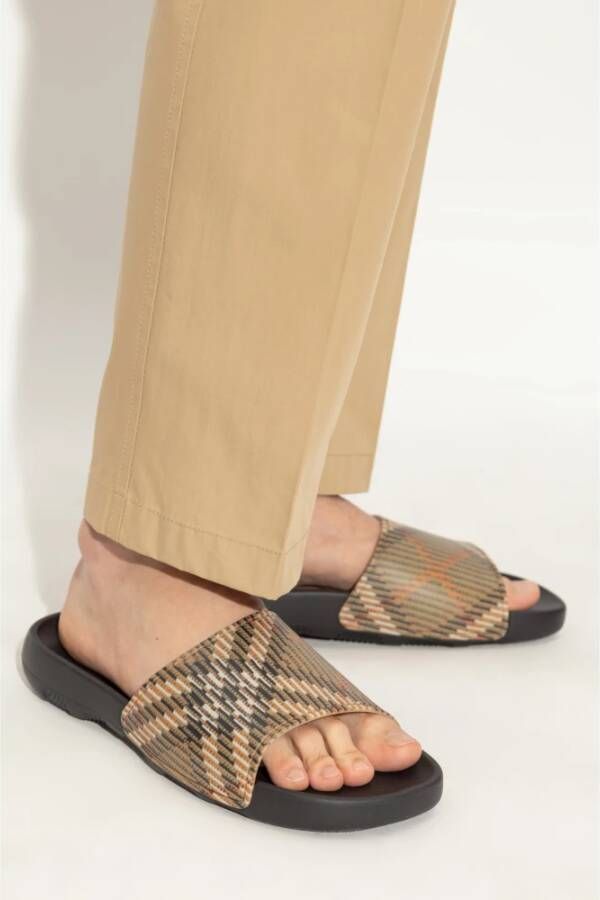 Burberry Slides Dive Beige Heren