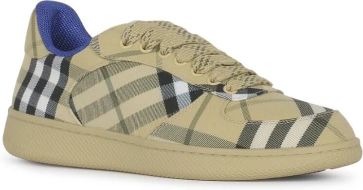 Burberry Sneakers met Geruite Motief en Rubberen Zolen Multicolor Dames