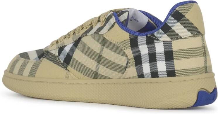 Burberry Sneakers met Geruite Motief en Rubberen Zolen Multicolor Dames