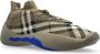 Burberry Geperforeerde Check Sneakers met Geribbelde Boord Multicolor Heren - Thumbnail 4