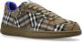 Burberry Geruit Patroon Veterschoenen Platte Zool Brown Heren - Thumbnail 10